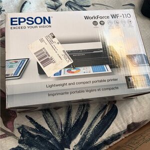 Epson WorkForce WF-110 Compact Printer - Black and Blue
